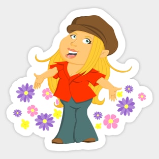 Flower Girl Sticker